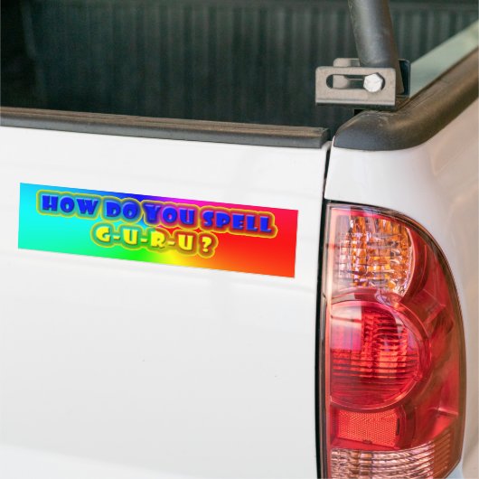 Hoe speel je GURU? Bumper Bumpersticker (Op Truck)