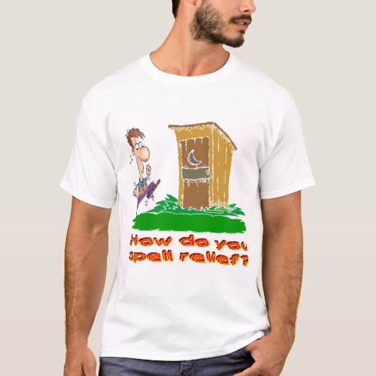 Hoe spel je opluchting? t-shirt (Voorkant)