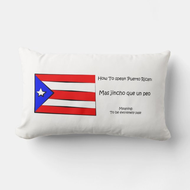 Hoe spreek je Puerto Ricaans Kussen (Voorkant)