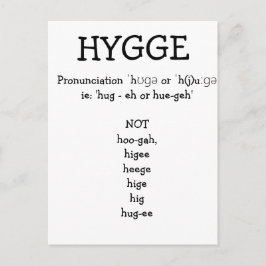 Hoe spreek je SAY HYGGE grappig aangepast uit Briefkaart
