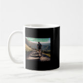 Hoe steil de weg ook is koffiemok (Links)