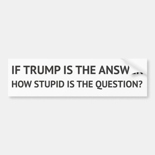 Hoe stom is de vraag? bumpersticker (Voorkant)