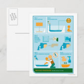 Hoe te baden briefkaart (Voorkant / Achterkant)