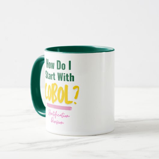 Hoe te beginnen met Cobol-programmacodes  Mok (Voorkant links)