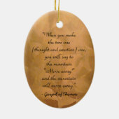 Hoe te bidden Evangelie van Thomas Keramisch Ornament (Achterkant)