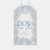 Hoe te Blue Bows Kerstvakantie Cadeaulabel (Voorkant)