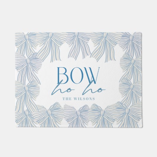 Hoe te Blue Bows Kerstvakantie Deurmat (Voorkant)