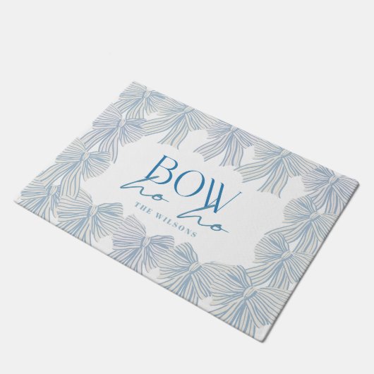 Hoe te Blue Bows Kerstvakantie Deurmat (Schuin)