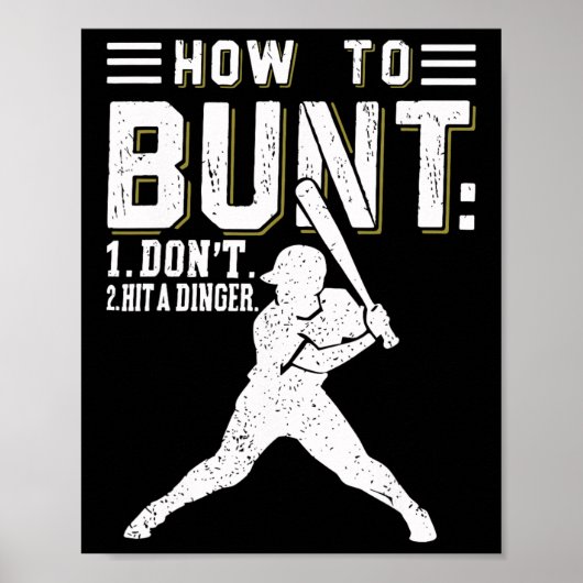Hoe te bunt, sla geen dinger grappige honkbal of S Poster (Voorkant)