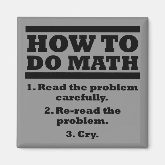 Hoe te doen Wiskunde Grappige koelkastmagneet koel Magneet (Voorkant)