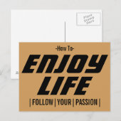 Hoe te genieten van het leven briefkaart (Voorkant / Achterkant)