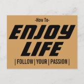 Hoe te genieten van het leven briefkaart (Voorkant)