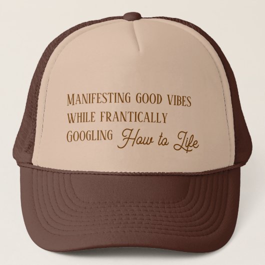 Hoe te leven - Grappig Gezegde Trucker Pet (Voorkant)