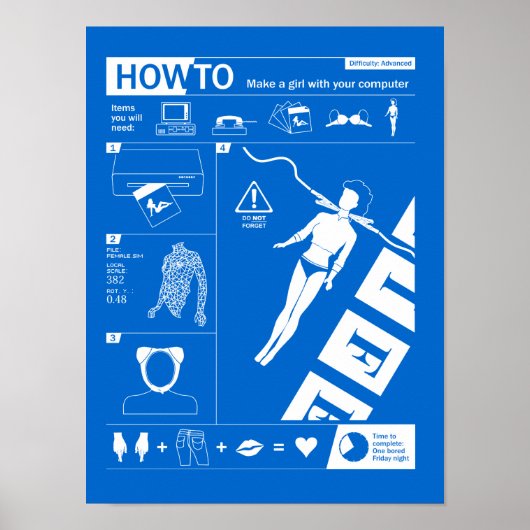 Hoe te: Maak een vrouw met uw computer Poster (Voorkant)