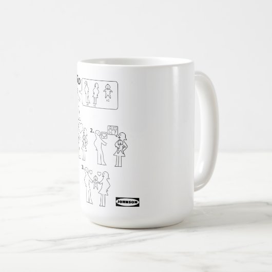 Hoe te om een Goedgekeurd Papa Instruction Sheet t Koffiemok (Voorkant rechts)