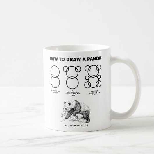 Hoe te om een Grappige Mok van de Panda te trekken (Rechts)