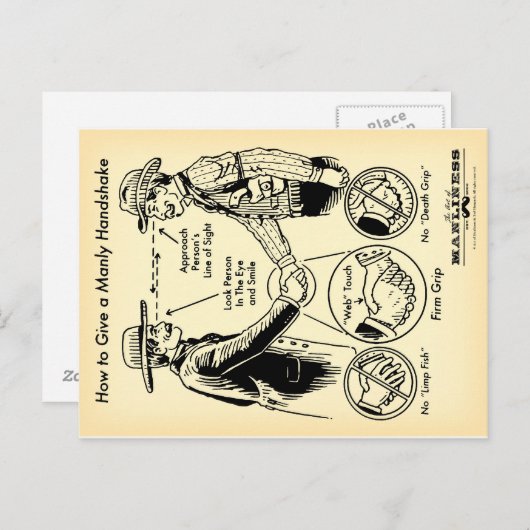 Hoe te om een Manly Briefkaart van de Handdruk te  (Voorkant / Achterkant)