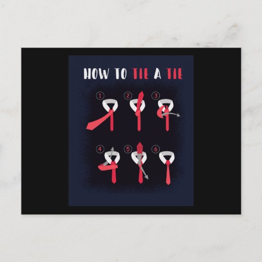 Hoe te om een Stropdas te Stropdassen Briefkaart (Voorkant)