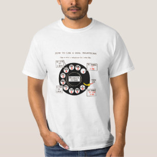 Hoe te om een telefoon van de Wijzerplaat te gebru T-shirt