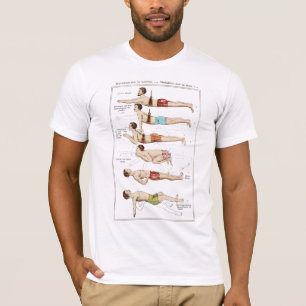 Hoe te om Funny Antiek het zwemmen illustratie te  T-shirt