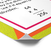 Hoe te om het Poster van de Wiskunde te verdelen (Hoek)