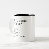 Hoe te om Hete Tea te Drinken Tweekleurige Koffiemok (Voorkant links)