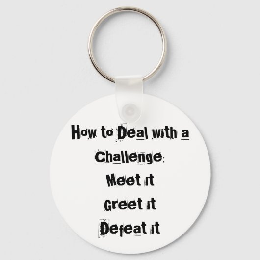 Hoe te om met een Motivatie Uitdaging te behandele Sleutelhanger (Voorkant)