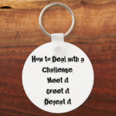 Hoe te om met een Motivatie Uitdaging te behandele Sleutelhanger (Voorkant)