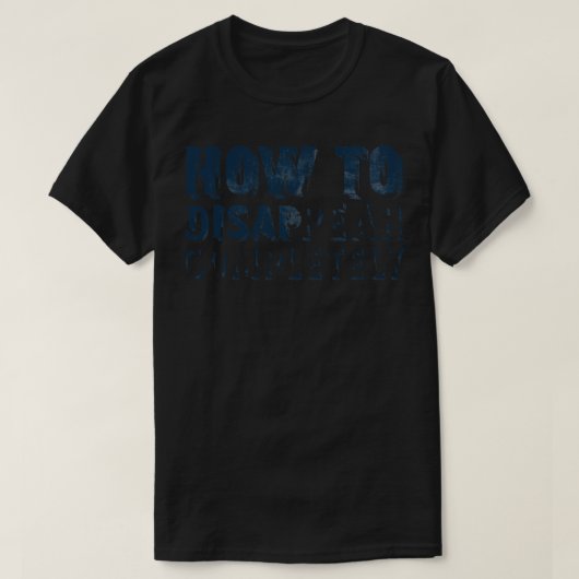 Hoe te om volledig te verdwijnen t-shirt (Design voorkant)