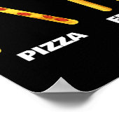 Hoe te skiën Funny Ski-instructeur Pizza Franse fr Poster (Hoek)