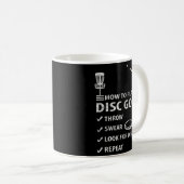 Hoe te spelen Disc Golf Frisbee Grappige Swear Dis Koffiemok (Voorkant rechts)