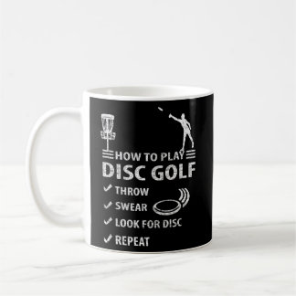 Hoe te spelen Disc Golf Frisbee Grappige Swear Dis Koffiemok