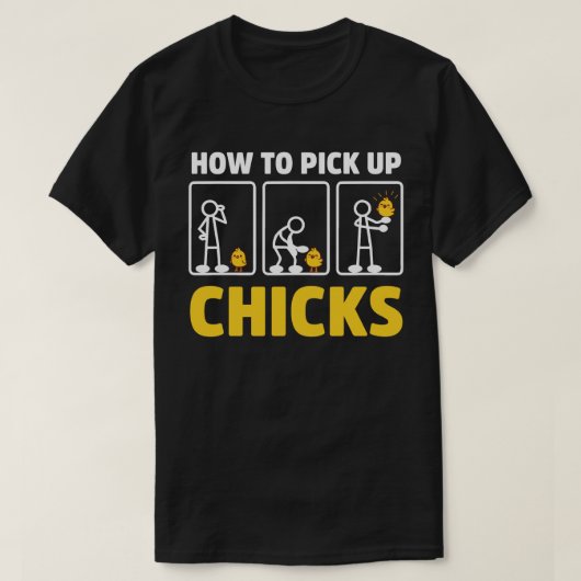 Hoe te verwijderen Chicks Funny Stick Figuur Sarca T-shirt (Design voorkant)
