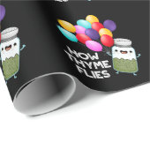Hoe Thyme met Funny Herb Pun Dark BG vliegt Cadeaupapier (Rol Hoek)