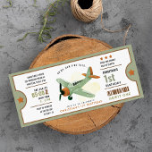 Hoe tijd vliegt Vliegtuig Verjaardag ticket Uitnod Kaart