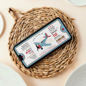 Hoe tijd vliegt Vliegtuig Verjaardag ticket Uitnod Kaart