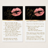 Hoe toe te passen & Tips - Coral Glitter Lips Visitekaartje (Voorkant /achterkant)