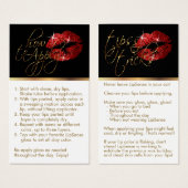Hoe toe te passen & Tips - Red Glitter Lips Visitekaartje (Voorkant /achterkant)