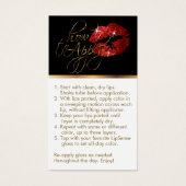 Hoe toe te passen & Tips - Red Glitter Lips Visitekaartje (Voorkant)