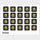 Hoe traag je gaat vierkante sticker (Vel)