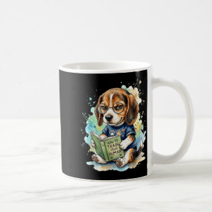 Hoe train je een mens grappige beagle lezend boek koffiemok