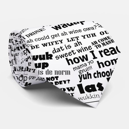 Hoe Trini Abstracte tekst grafisch spreekt Stropdas (Opgerold)