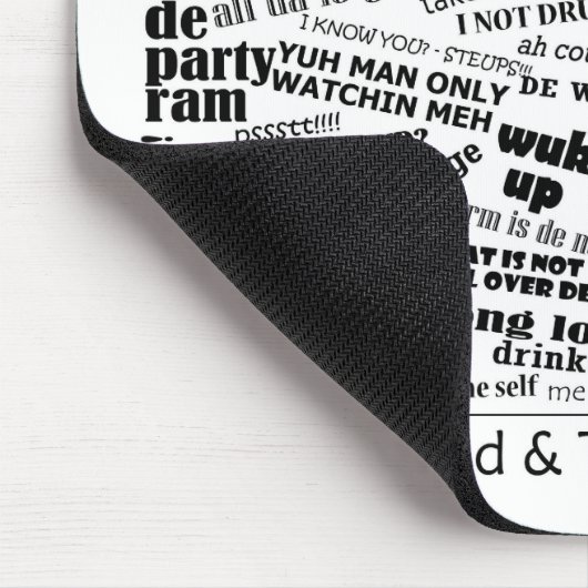 Hoe trini spreekt Mousepad? Muismat (Hoek)