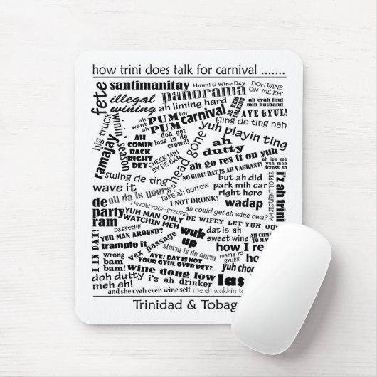 Hoe trini spreekt Mousepad? Muismat (Met muis)