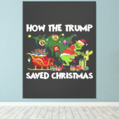 Hoe Trump de kerstdagen heeft gered Canvas Afdruk (Insitu (Houten vloer))