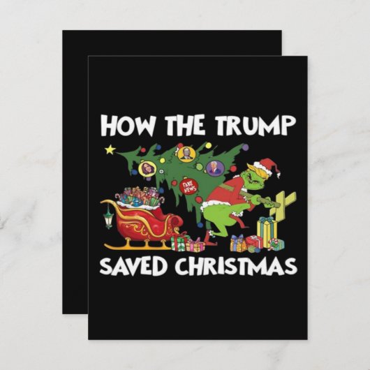 Hoe Trump de kerstdagen heeft gered Informatiekaartje (Voorkant / Achterkant)