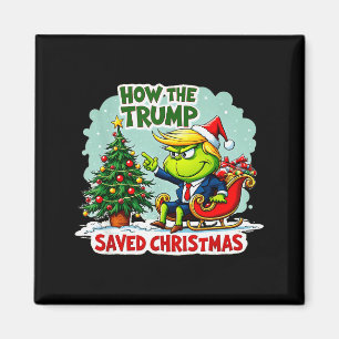 Hoe Trump Kerstmis redde Funny Trump Kerstmis Magneet
