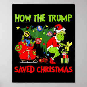Hoe Trump Kerstmis redde Funny Trump Kerstmis Poster