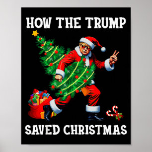 Hoe Trump Kerstmis redde Funny Trump Kerstmis Poster