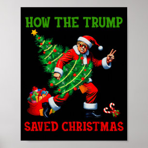 Hoe Trump Kerstmis redde Funny Trump Kerstmis Poster